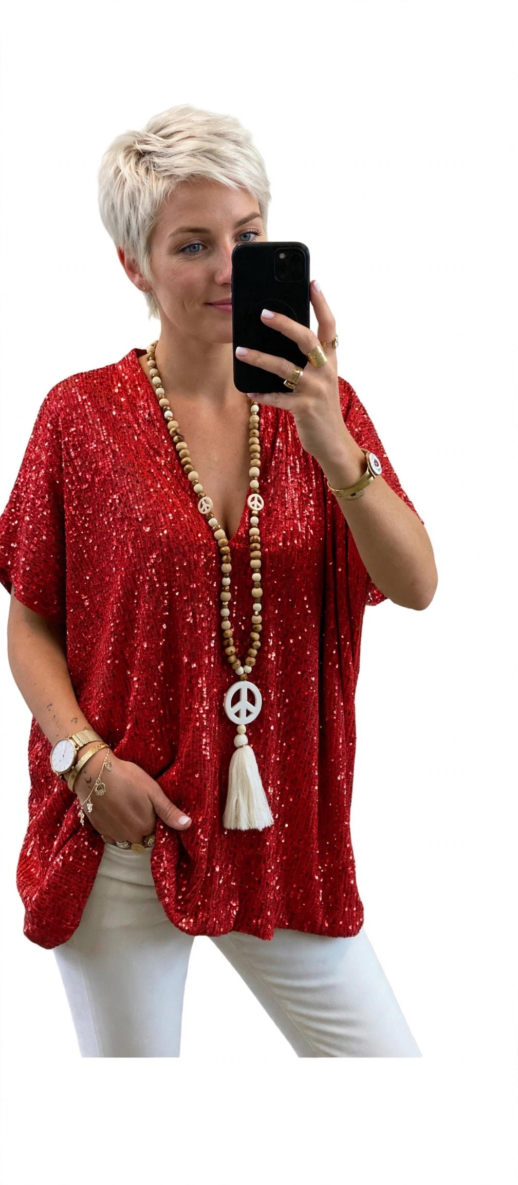 LUMINA™ Sequin Blouse