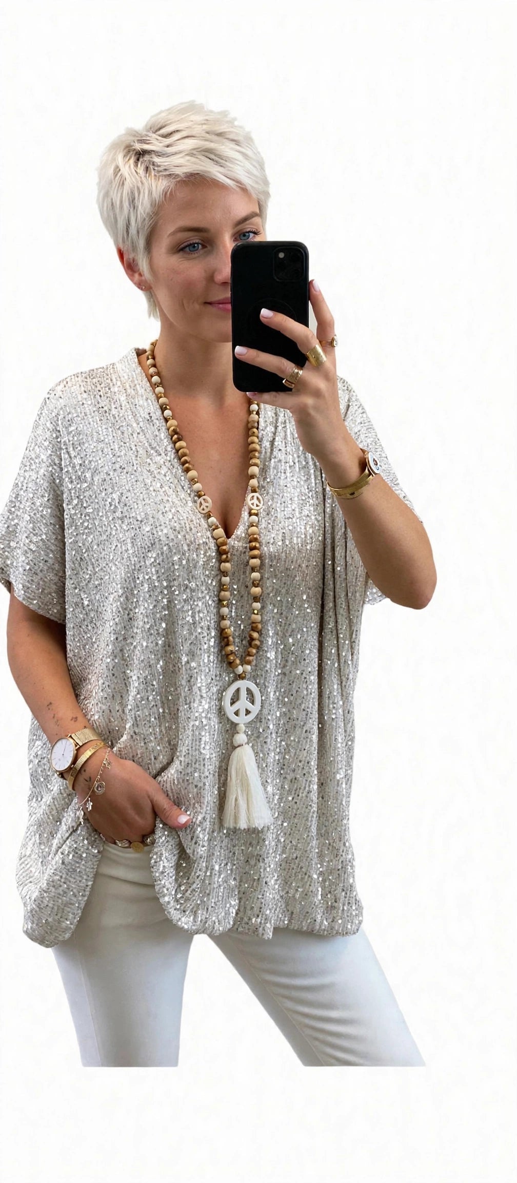 LUMINA™ Sequin Blouse