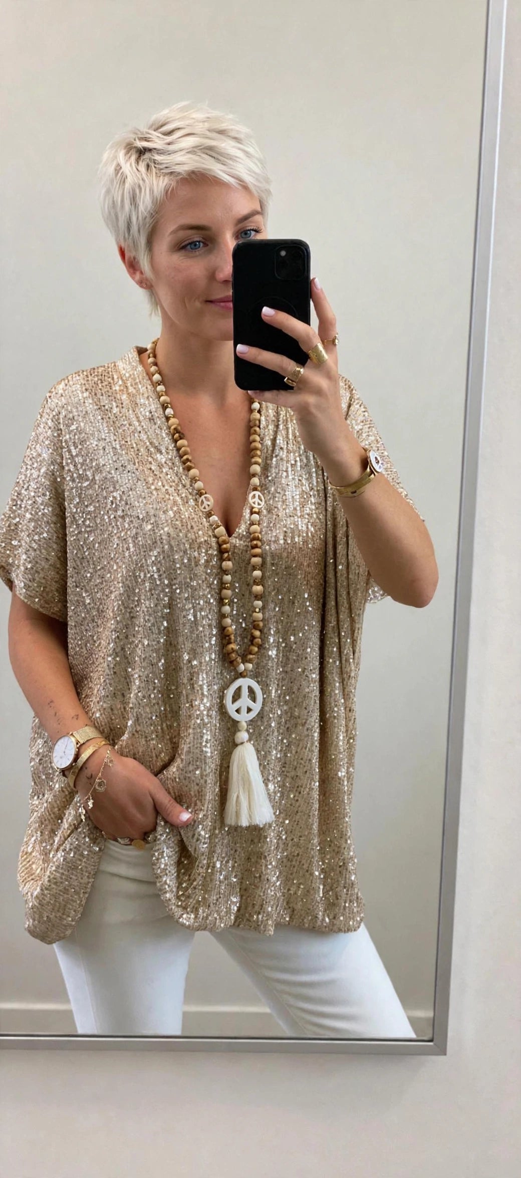 LUMINA™ Sequin Blouse