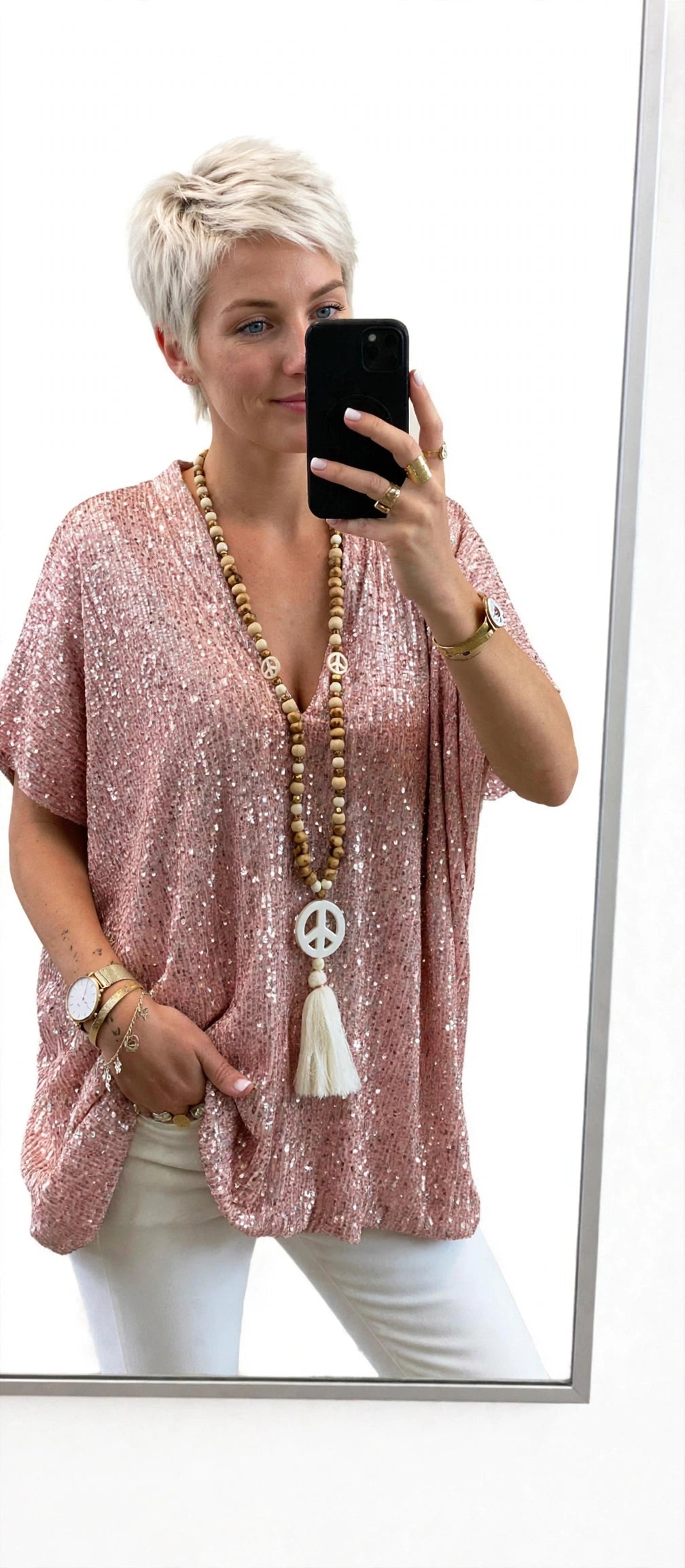 LUMINA™ Sequin Blouse