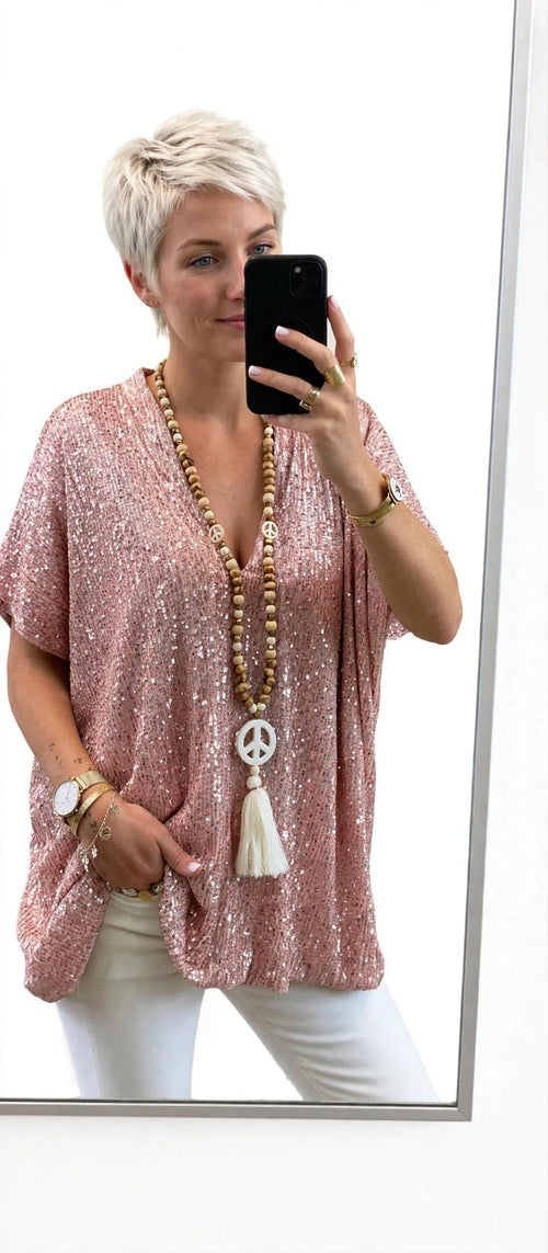 LUMINA™ Sequin Blouse