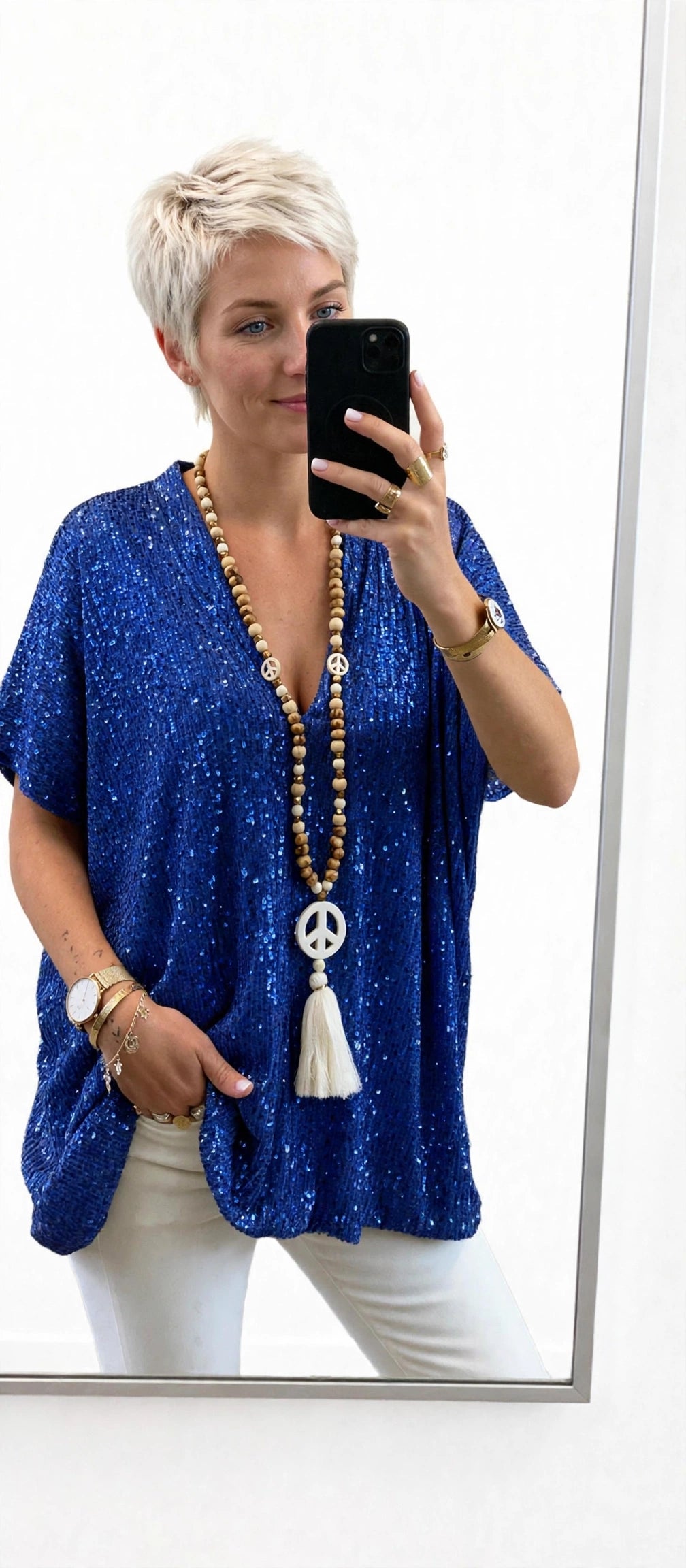 LUMINA™ Sequin Blouse