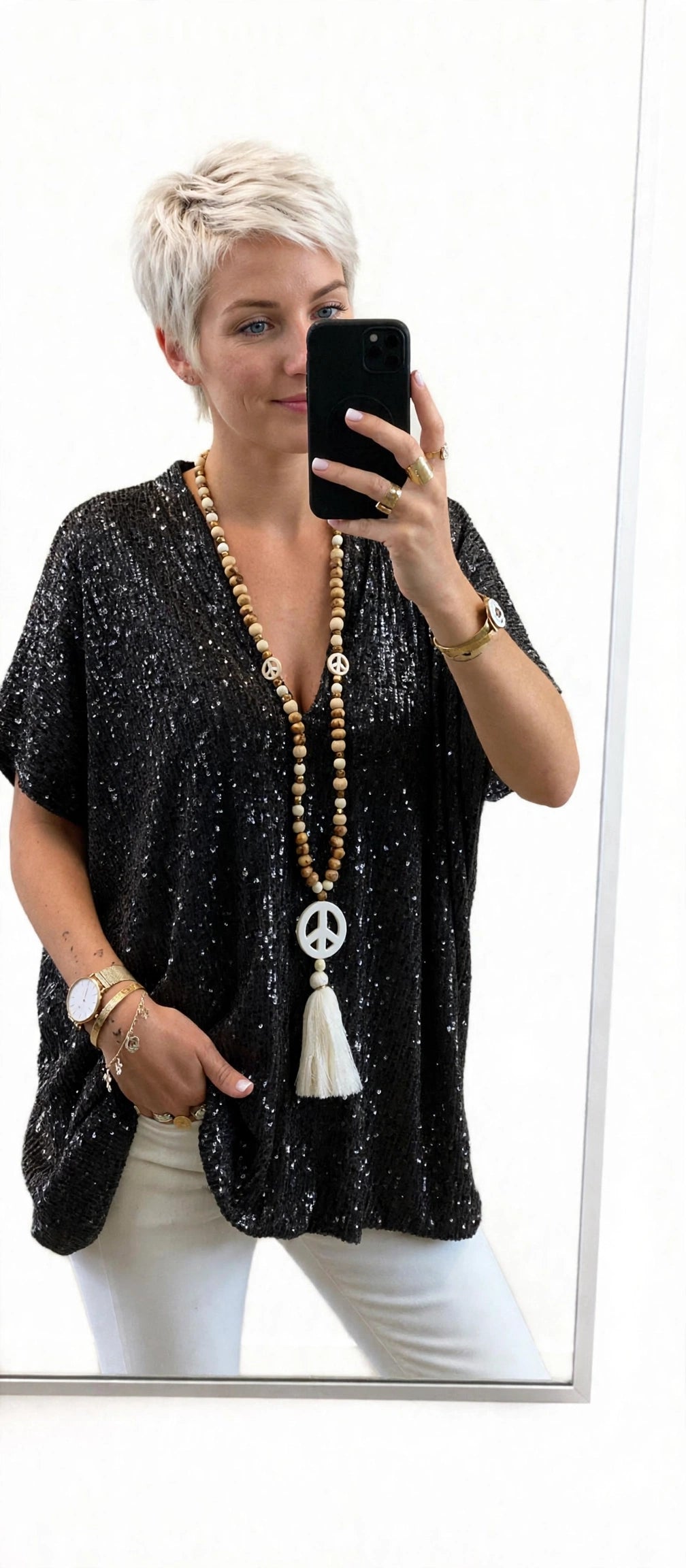 LUMINA™ Sequin Blouse