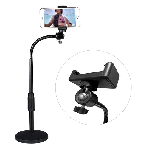5Core Adjustable Phone Stand for Desk – Flexible Gooseneck, 360° Rotation, Heavy-Duty Metal